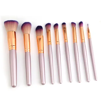 

9 Pcs Professional Makeup Brushes Set Eyeshadow Lip Powder Cosmetic Brush Pincel Beauty Tools Corrugated Silk Kabuki Brush Kits