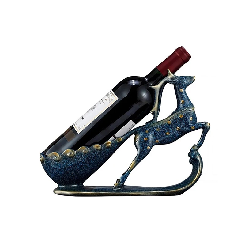 

European creative retro resin ornaments abstract deer wine rack deer wine rack crafts wine cabinet elk small ornaments