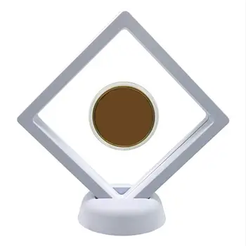

10PC Rounded Corners-coin Jewellery Frame Transparent Display Box Suspension Box 3D Floating Frame Display Stand Strap