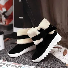 

Women Boots Winter Super Warm Snow Boots Suede Ankle Boots For Women Plush Booties Bow Women Boots 2018 New Botas Mujer DX094