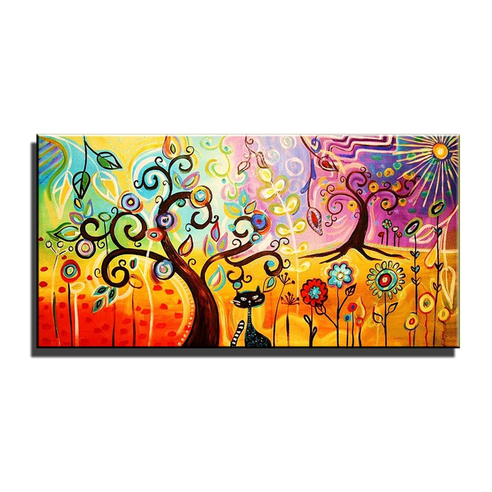 Abstract acrylic wall art hand painted Picture oil painting set on