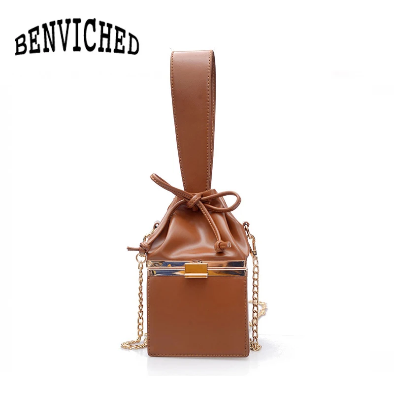 

BENVICHED Paris Catwalk Women Box Handbag Fashion Girls Flat Bags Women Shoulder Bag Luxury Bags Brand Design Crossbody Bag L141