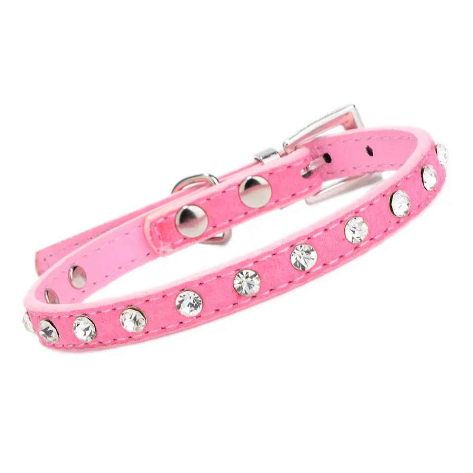 White Rhinestones Decorative Flocking Cats Collars Necklace Small Collars Specially For Cats
