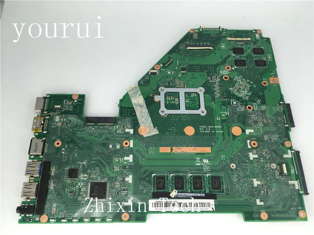  .yourui X550CC motherboard For ASUSU X550CC X550CL A550C R510C Laptop motherboard i7-3537u 4GB RAM 