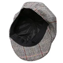 Женская Осенняя шапка зимний хлопок берет газетчика Кепка Baker Newsboy Кепка мода-серый, один размер