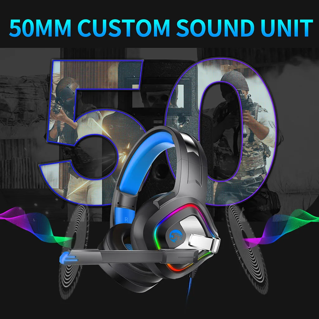 

New Portable Light Microphone Sports USB 3.5mm Surround Stereo Gaming Headset Headband Head-phones with Mic For PC Hot Handsfree