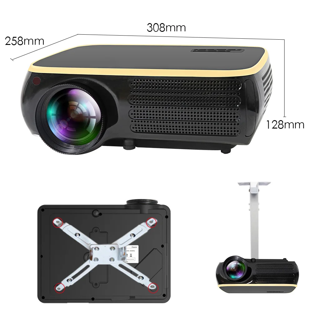 Poner Saund M8S Full HD Native 1080P Projector 5000 Lumens Cinema Proyector Beamer Android WiFi HDMI Projector Auto Correction