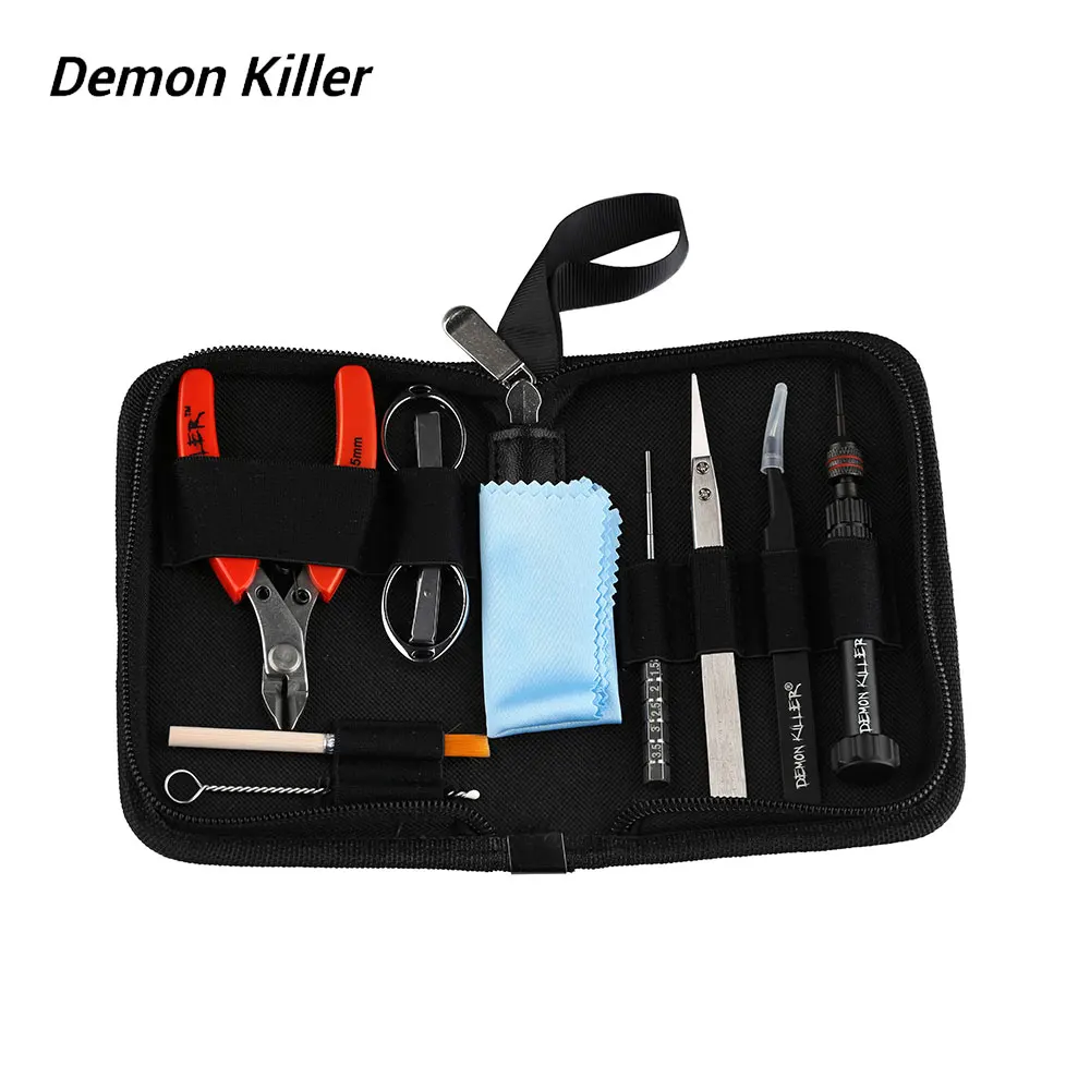 

Original Demon Killer E-Cig DIY Tool Kit with Various Tools for RTA/ RDA/ RDTA Easy Coil Cleaning & Building E-cig Vape DIY Kit