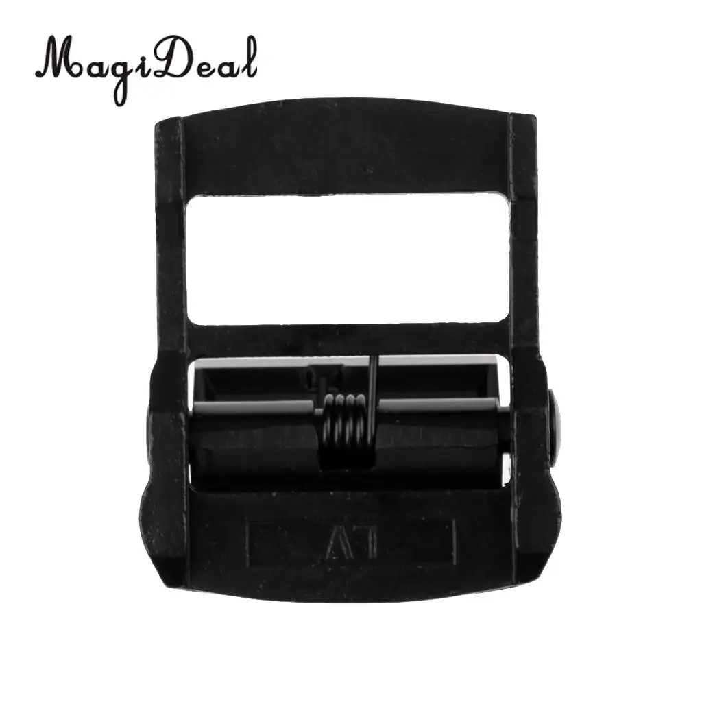 MagiDeal 2 Pieces Kayak Cam Tie Down Strap Luggage Cargo Lash Backpack Belt Aluminum Metal Buckle 38mm 1.5'' Toggle Clip Black