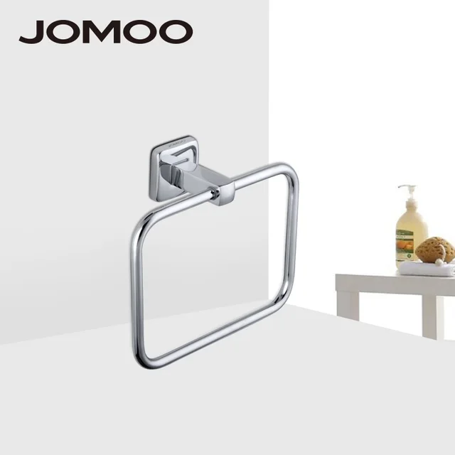Jomoo Wall Mounted Towel Bar Br Chrome Square Shape Rack Jomoo Wall Mounted Towel Bar Br Chrome Square Shape Rack Holder Bathroom Accessories Ring