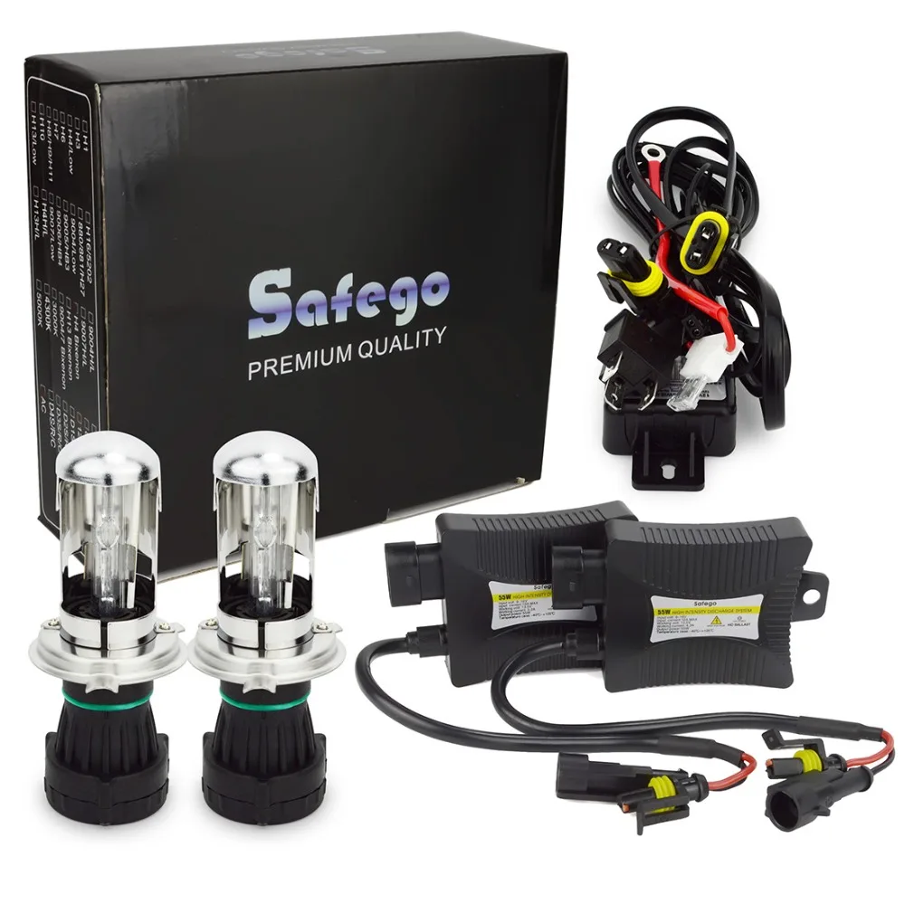 Safego H4-3 Bi xenon H4 HID Bixenon kit H4 hid kit hi lo 12V DC 55W 6000K 8000K 4300K 5000K BI-XENON H4 headlight bulbs Safego H4-3 Bi xenon H4 HID Bixenon kit H4 hid kit hi lo 12V DC 55W 6000K 8000K 4300K 5000K BI-XENON H4 headlight bulbs