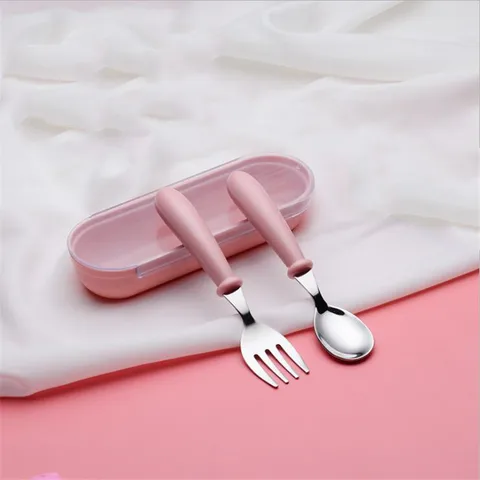 Gadget Baby Cutlery Children's Tableware Cutlery Baby Food Feeding Spoon Fork Three Styles Optional New Children's Utensils