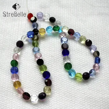 

Mixed Colors 8mm 100pcs Button Austria faceted Crystal Glass Beads Loose Spacer Round Beads for Jewelry Making