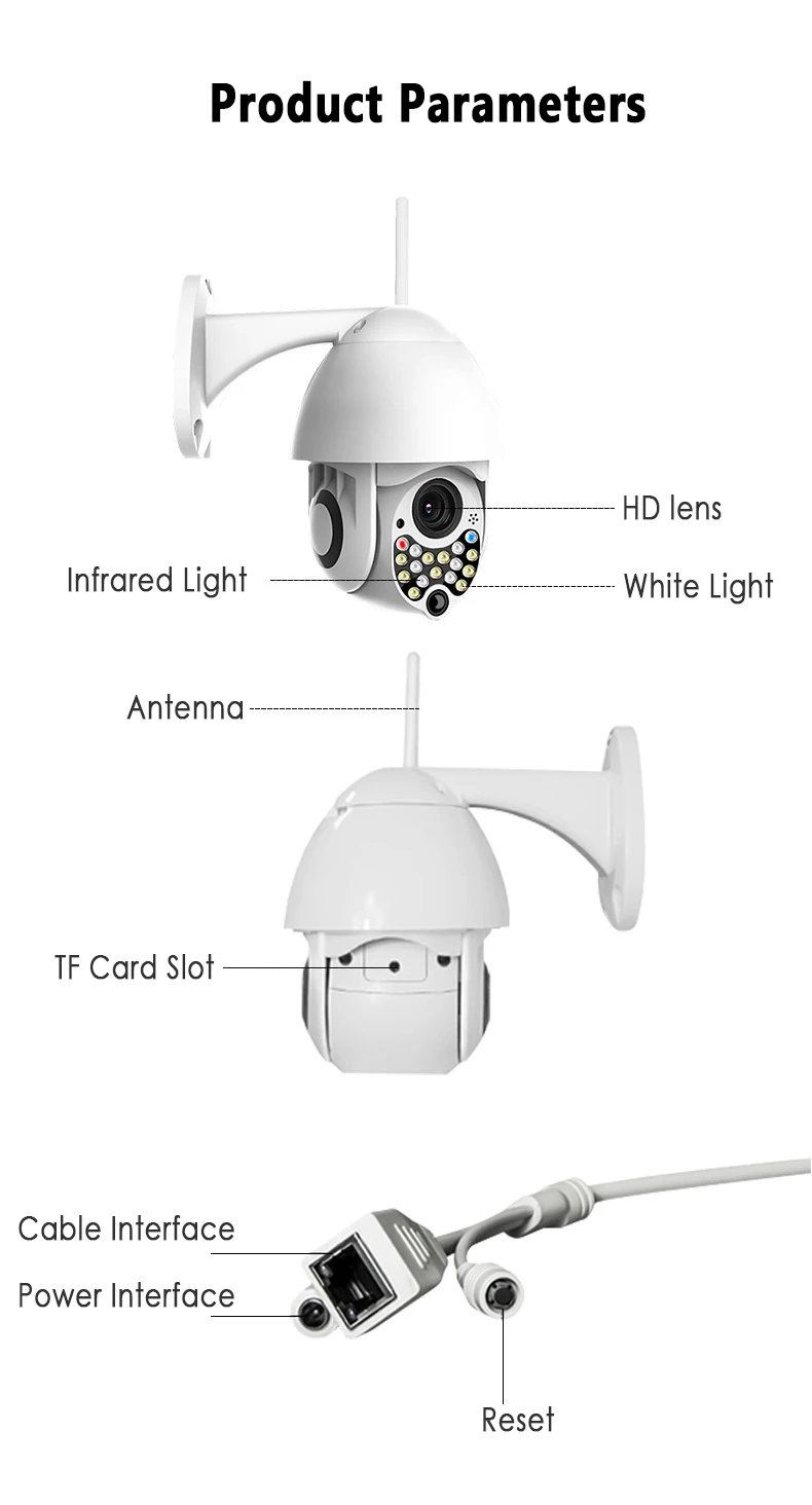 1080P PTZ IP наклон 4X цифровой зум сетевая CCTV камера видеонаблюдения Wifi наружная скоростная купольная беспроводная Wifi камера безопасности панорама