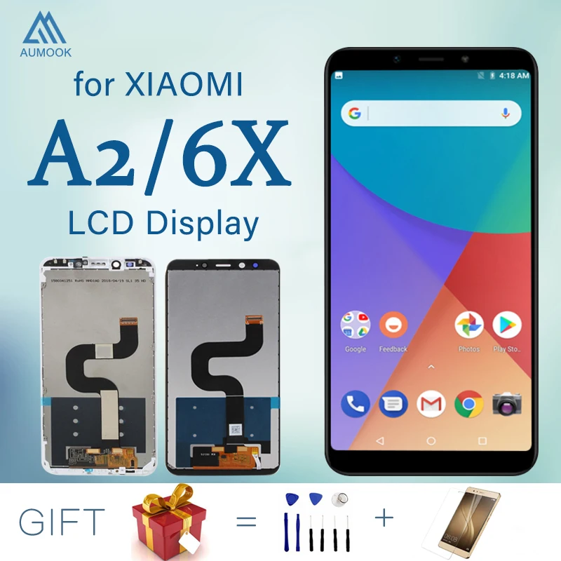 

Original LCD for Xiaomi Redmi Mi A2 Screen Display Touch Screen LCD Replacement for Redmi 6X LCD Digitizer With Frame Free Gift