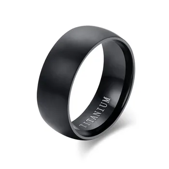 LETAPI 2021 New Titanium Rings For Men 8mm Cool Black Male Ring Wedding Engagement Jewelry