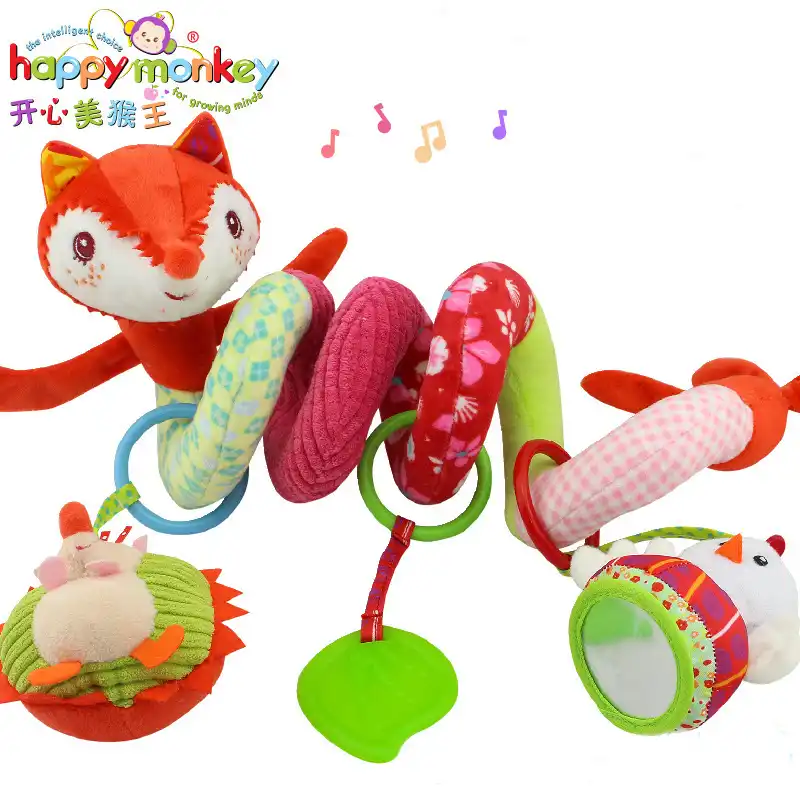 Bebe Animal Lit Autour Hochets Jouets Renard Chien Musique Poupee Avec Dentition Landau Lit Poussette Suspendus En Peluche Jouets Pour Les Nouveau Nes Nourrissons Aliexpress