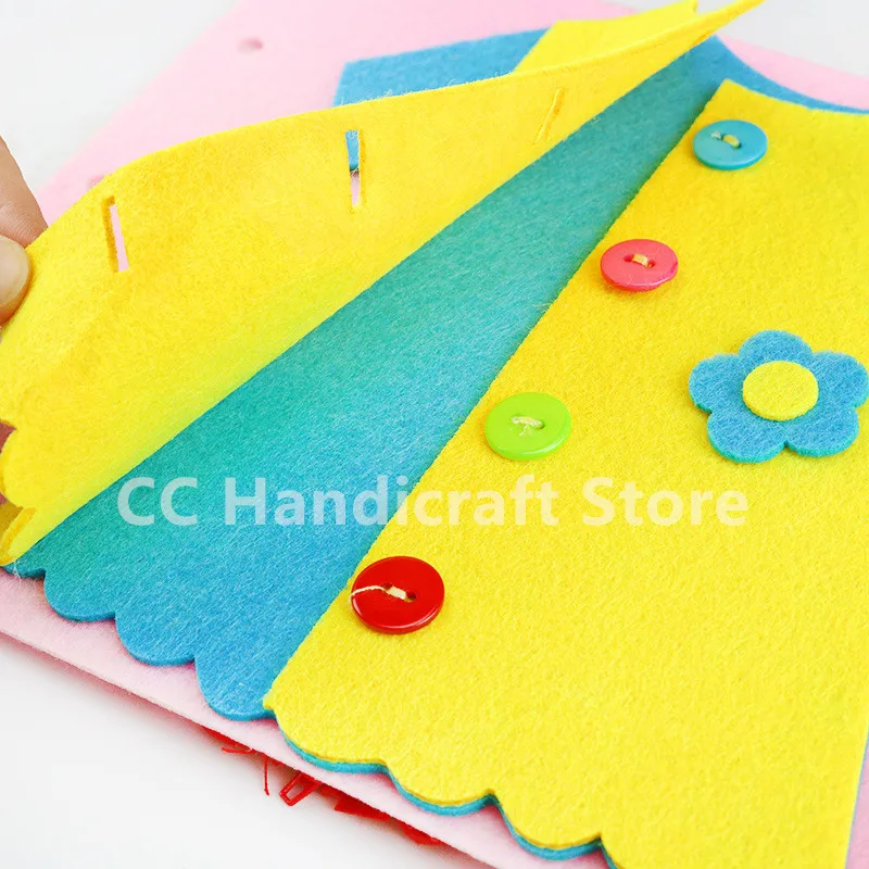 Handmade Felt Toy Book DIY Crafts For Kids Material Para Manualidades Early Learning Educational Aids Story Book DIY Package