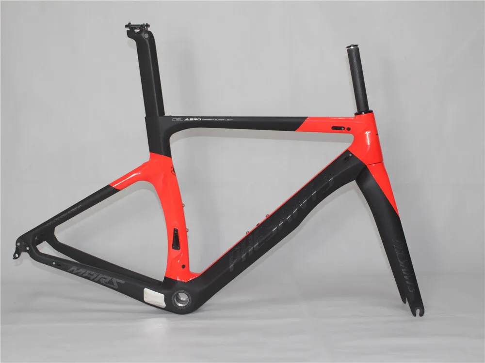 Discount 2019 PHESANTS MARS Black Red T800 Carbon Fiber Road Bicycle Frame Bike Carbon Frame 5 Sizes Choice Two Years Warranty 5