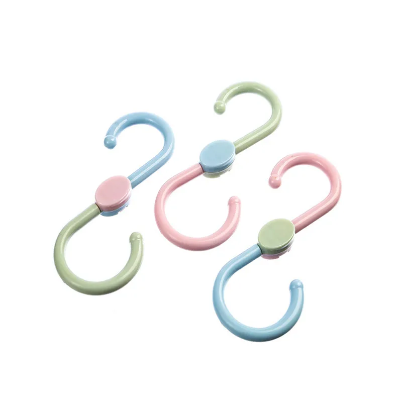 S household can rotate 360 plastic double color hook creative hanging three hooks | Дом и сад
