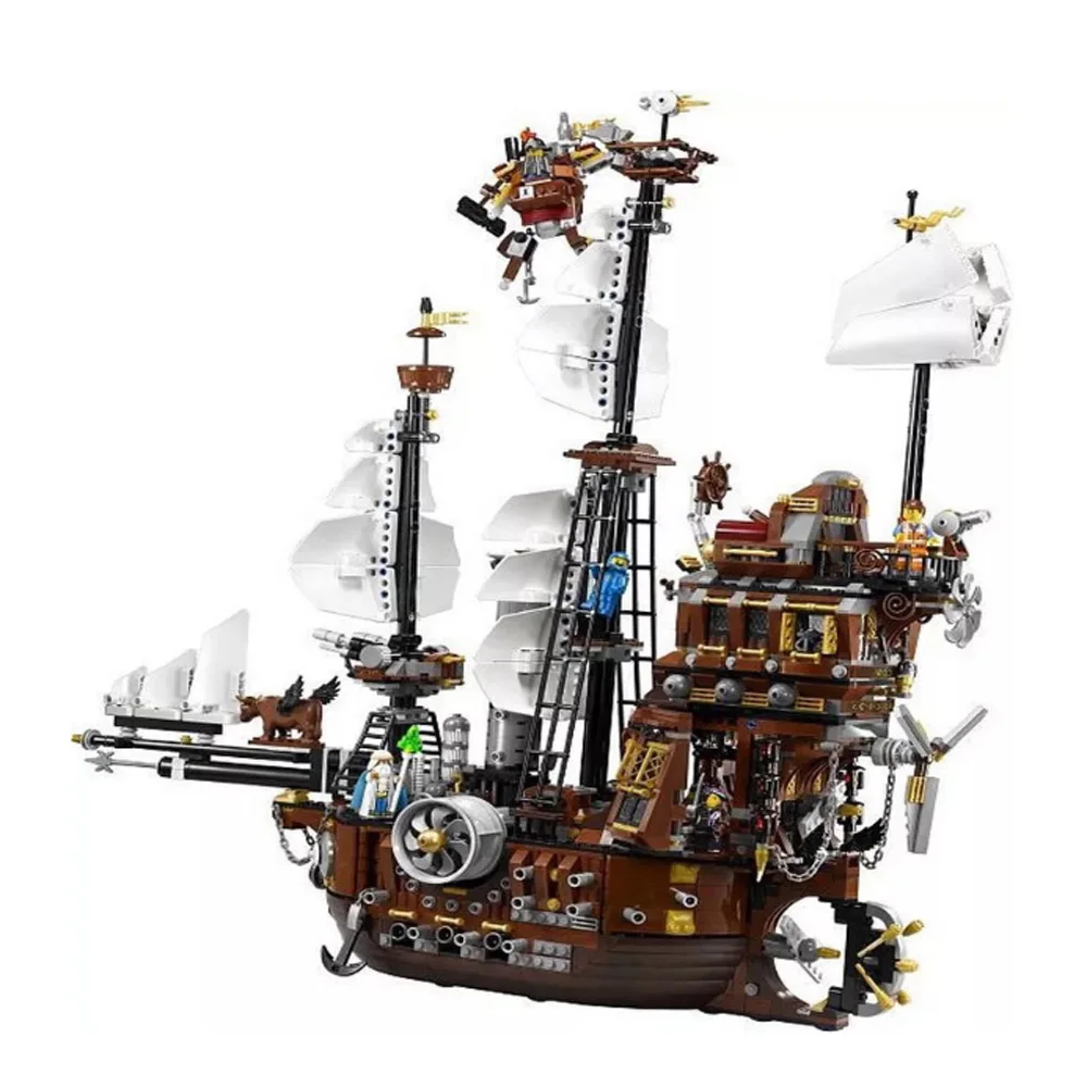 

16002 2791Pcs Pirate Ship MetalBeard's Sea Cow Model Building Blocks Kids Bricks Boys Toys Compatible legoing 70810 Toys