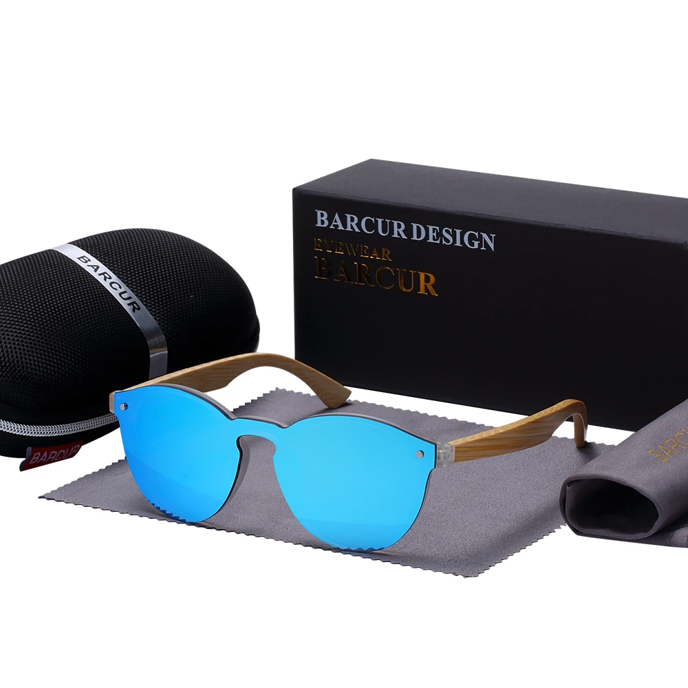 BARCUR солнцезащитные очки "кошачий глаз", Бамбуковые мужские новые очки "кошачий глаз", солнцезащитные очки для женщин, мужские солнцезащитные очки, красные солнцезащитные очки для рыбалки