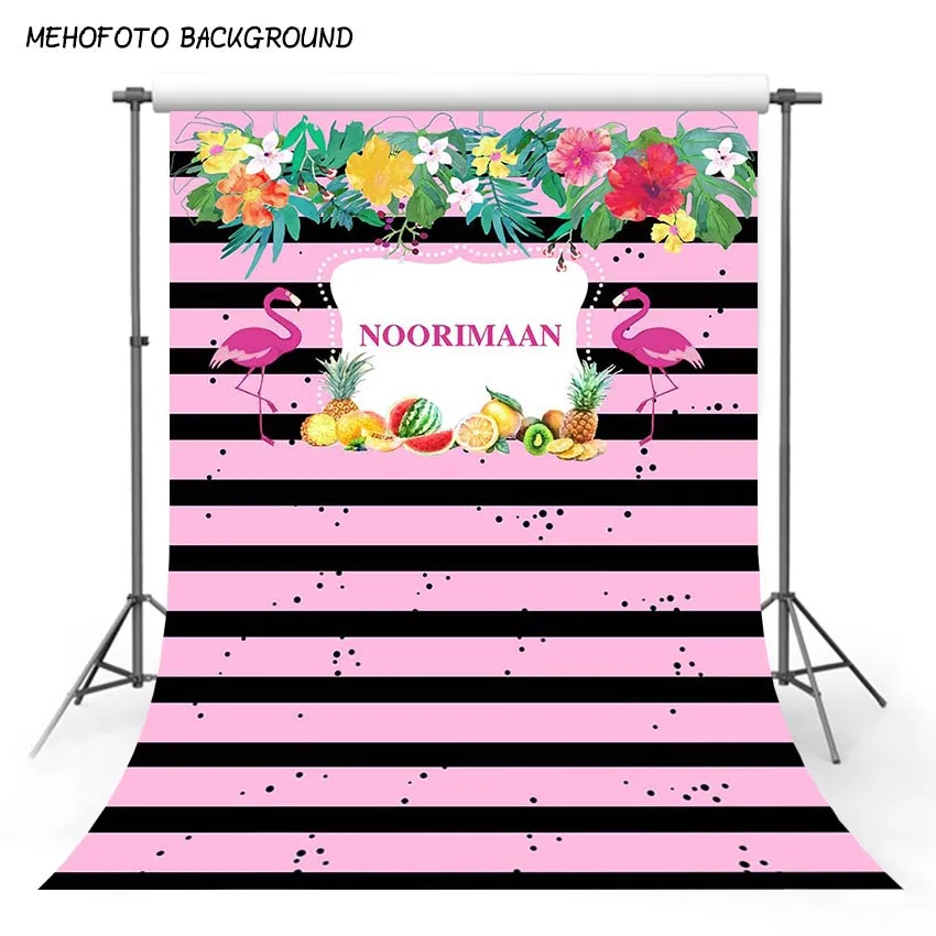 

MEHOFOTO Photography Backdrops Romantic Stripes Pink Flower Wedding Party Baby Shower Photo Background Studio Props PA-006