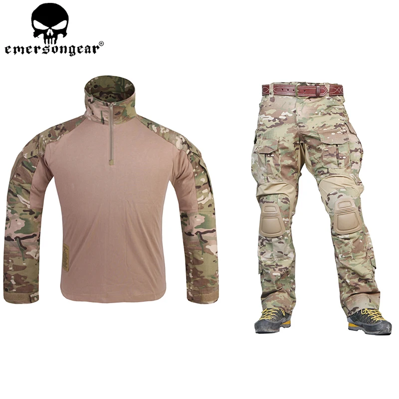 EMERSONGEAR G3 боевая униформа для страйкбола рубашка брюки с наколенниками военный