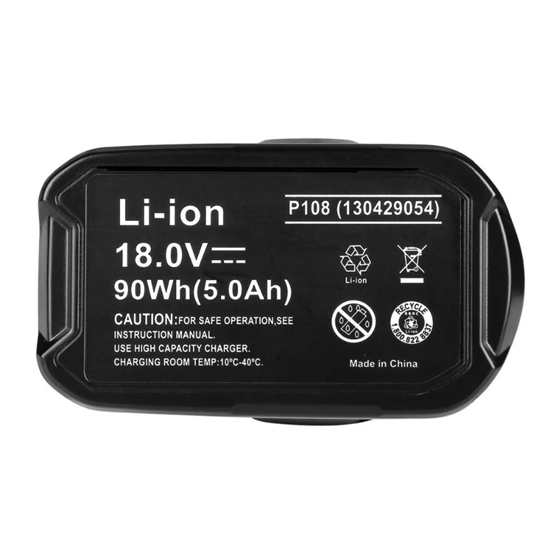 GTF 18V 5000mAh литий-ионная батарея, электроинструмент, батарея для Ryobi P108 RB18L40 ONE+ 18V Ryobi, сменная аккумуляторная батарея