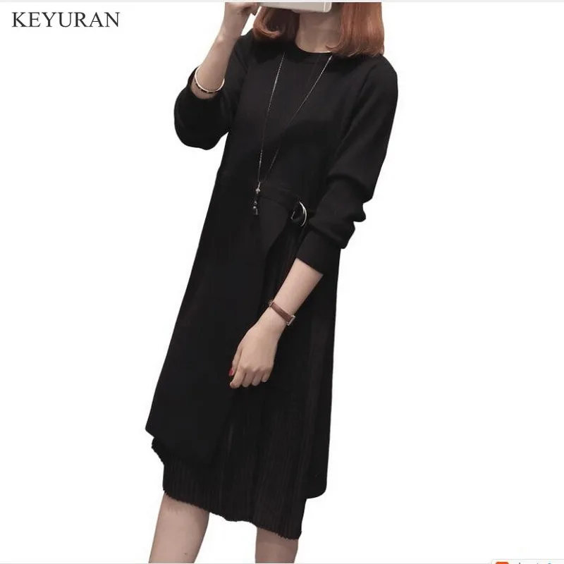 Женское трикотажное платье с длинным рукавом большие размеры|knitted dress|dress long
