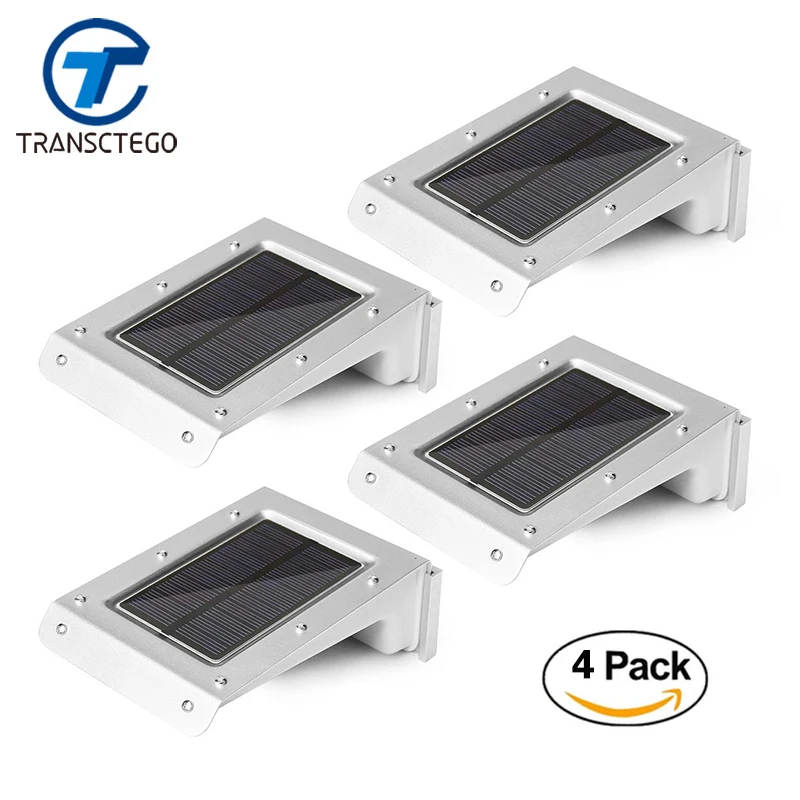 Sensor de Movimento ao ar Movido a Energia Solar para a Segurança do Jardim Ip65 à Prova Solar Luz Pir Livre Luzes Caminho Rua d’ Água Lâmpada 4 Pcs 20 Led