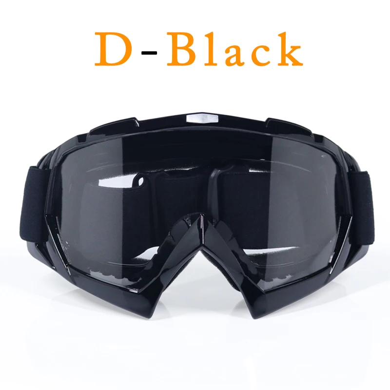 Взрослые очки для мотокросса мотоциклетные очки ATV очки цветные линзы черная оправа лыжные очки для шлема по бездорожью - Цвет: 1