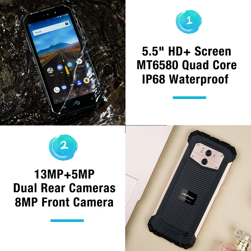 Ulefone Armor X2 Waterproof IP68 3G Smartphone 5.5