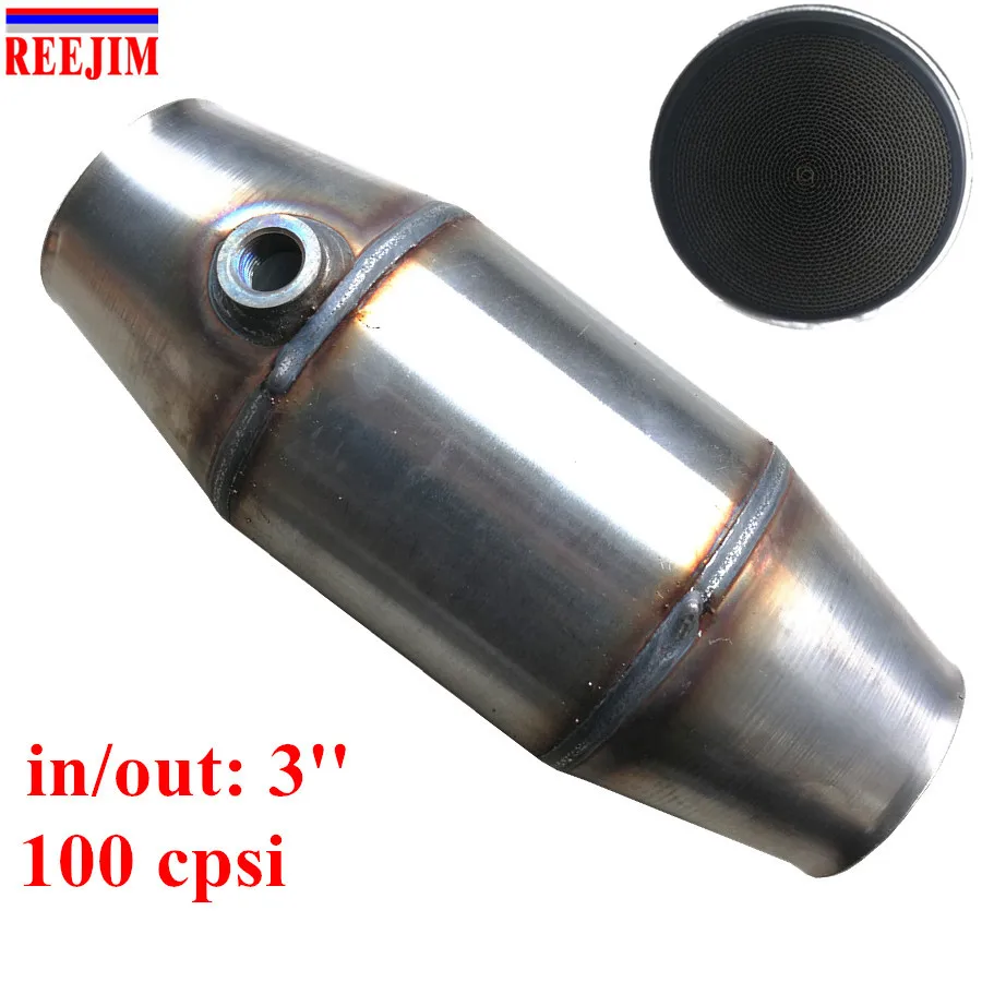 

3'' inlet outlet Universal 100 Cell High Flow Metallic-Core Race Catalytic Converter