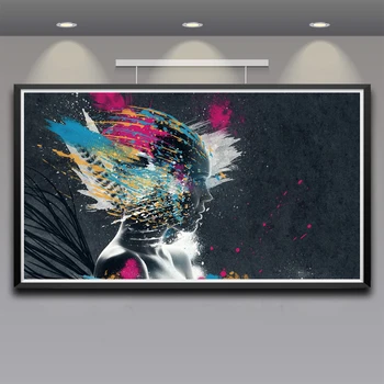 

Artwork Colorful Glitch Digital Paint Splatter Art Silk Poster Home Decor Painting 11x20 16x29 20x36 Inch Unframed Free Shipping