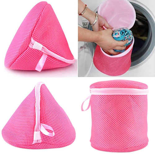 Underwear Aid Bra Laundry Mesh Storage Wash Basket Net Washing Zipper Bag LD 
