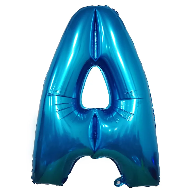 Большой размер 40 дюймов письмо Фольга воздушные шары День рождения украшения дети Свадебные украшения Baby Shower гелиевый воздушный шар Алфавит ИД bal - Цвет: blue letter