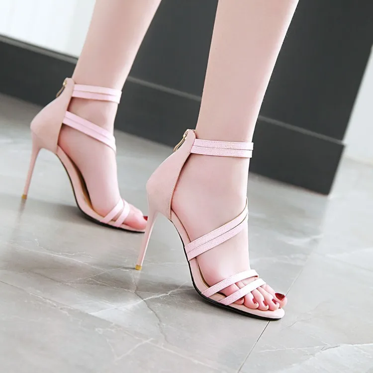 

Big Size 11 12 13 14 15 high heels sandals women shoes woman summer ladies The fish's mouth Package the heel Fine with sandals