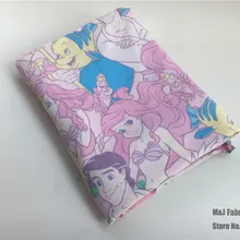 50x145 см мультфильм принцесса Русалка принц мягкий лайкра вязаный хлопок для маленьких девочек одежда ткань для рукоделия ручной работы дизайнерское постельное белье дома