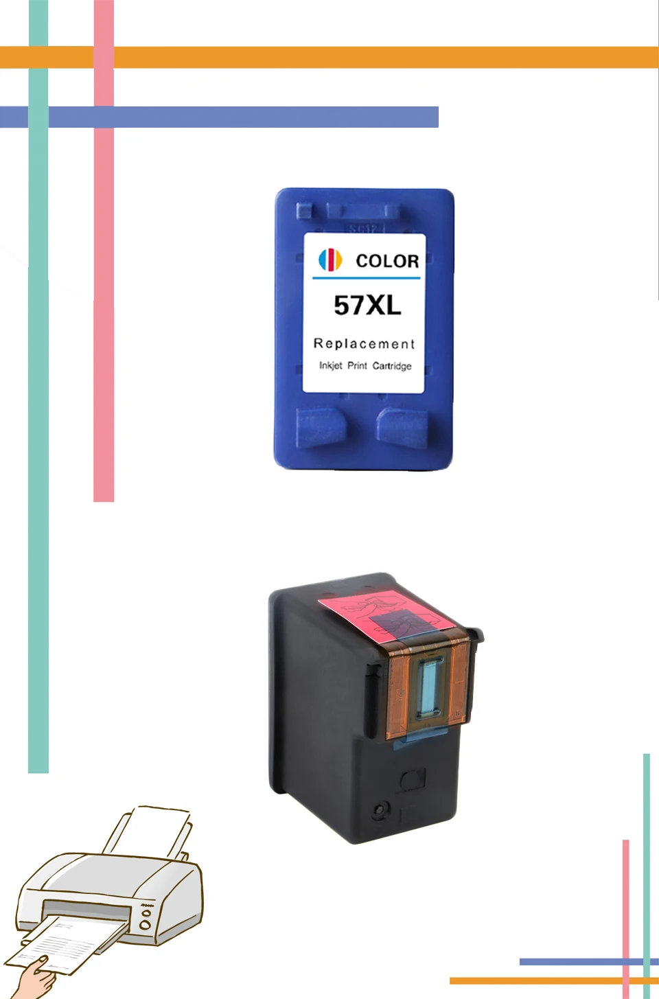 for HP57 compatible cartridge
