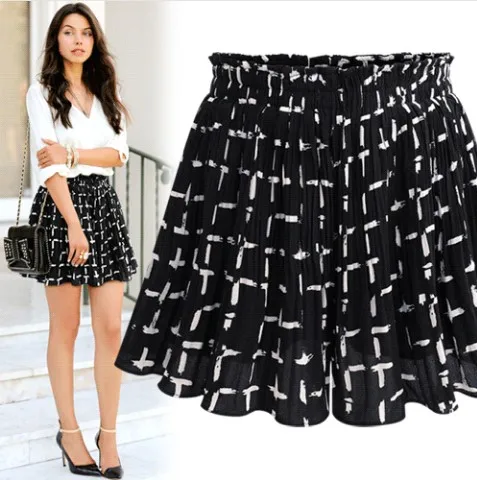 2019 Summer New Shorts Women Chiffon Elastic Loose Casual