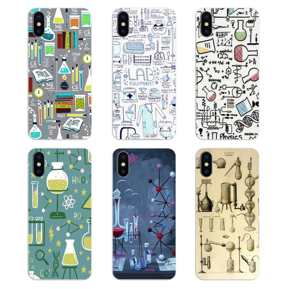 For LG G7 Q6 Q7 Q8 Q9 V30 X Power 2 3 OnePlus 3T 5T 6T Chemistry Style Art Collage Print Soft Transparent Shell Covers |