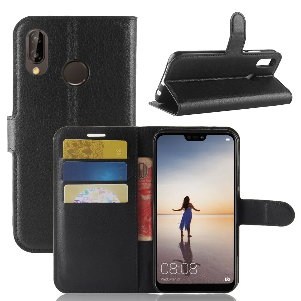 

Book Style PU Leather Case Cover for Huawei P20 Lite Flip Wallet Phone Bags Cases with Stand for Huawei P20 Lite 5.84''