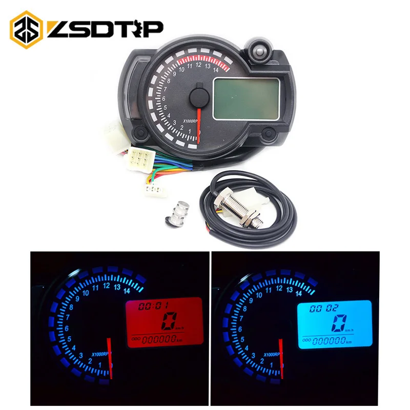 Zsdtrp 15000rpm Universal Motorcycle Digital Lcd Mph