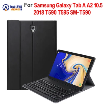 

Case for Samsung Galaxy Tab a 10.5 T590 T595,with Wireless Bluetooth Keyboard, Cover for Galaxy Tab SM-T590 PU Leather Funda