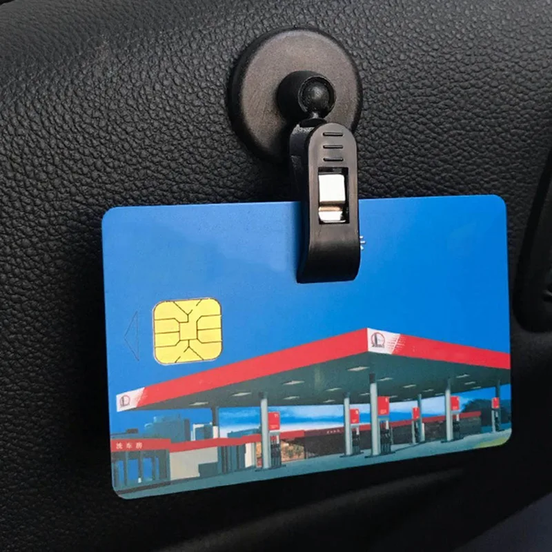 

1pc Auto Hook Organizer Accessories Windshield Card Fastener Dashboard Sticker Car Styling Parking Ticket Holder Clip