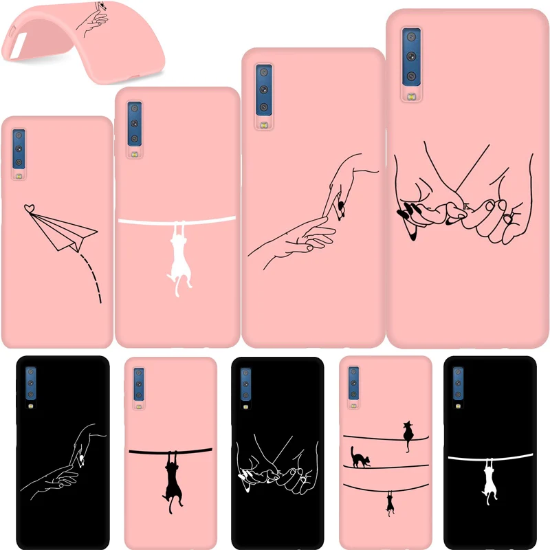 

6.0'' cover For Samsung Galaxy A7 2018 A750 Case Soft Silicone Case For Samsung A7 2018 Case TPU A 7 7A Coque cartoon funda capa