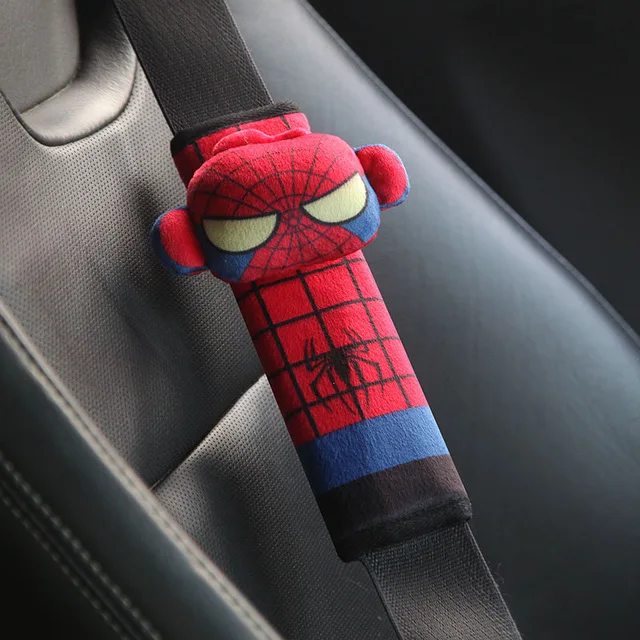 Автомобильный ремень безопасности, подплечники для Капитана Америки, Железный человек, Человек-паук, Супермен, Халк, орнамент, аксессуары, защитный чехол, подушка - Название цвета: C