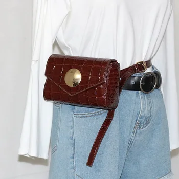

AUAU-Women Waist Bag Fashion Handbags Vintage Female Fanny Pack Women'S Small Belt Bags For Girl