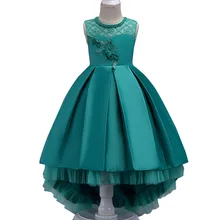 Summer Flower Lace Girls Wedding Pageant Party Dresses Princess Formal Prom Gowns Size 3 14 Years